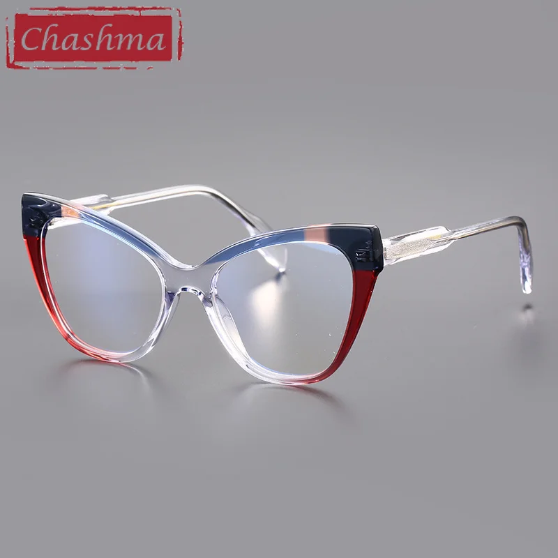 

Chashma Cat Eye Optical Frame Women Top Quality Acetate Eyewear for Prescription Lenses Fashion Stylish Recipe Glasses Frame