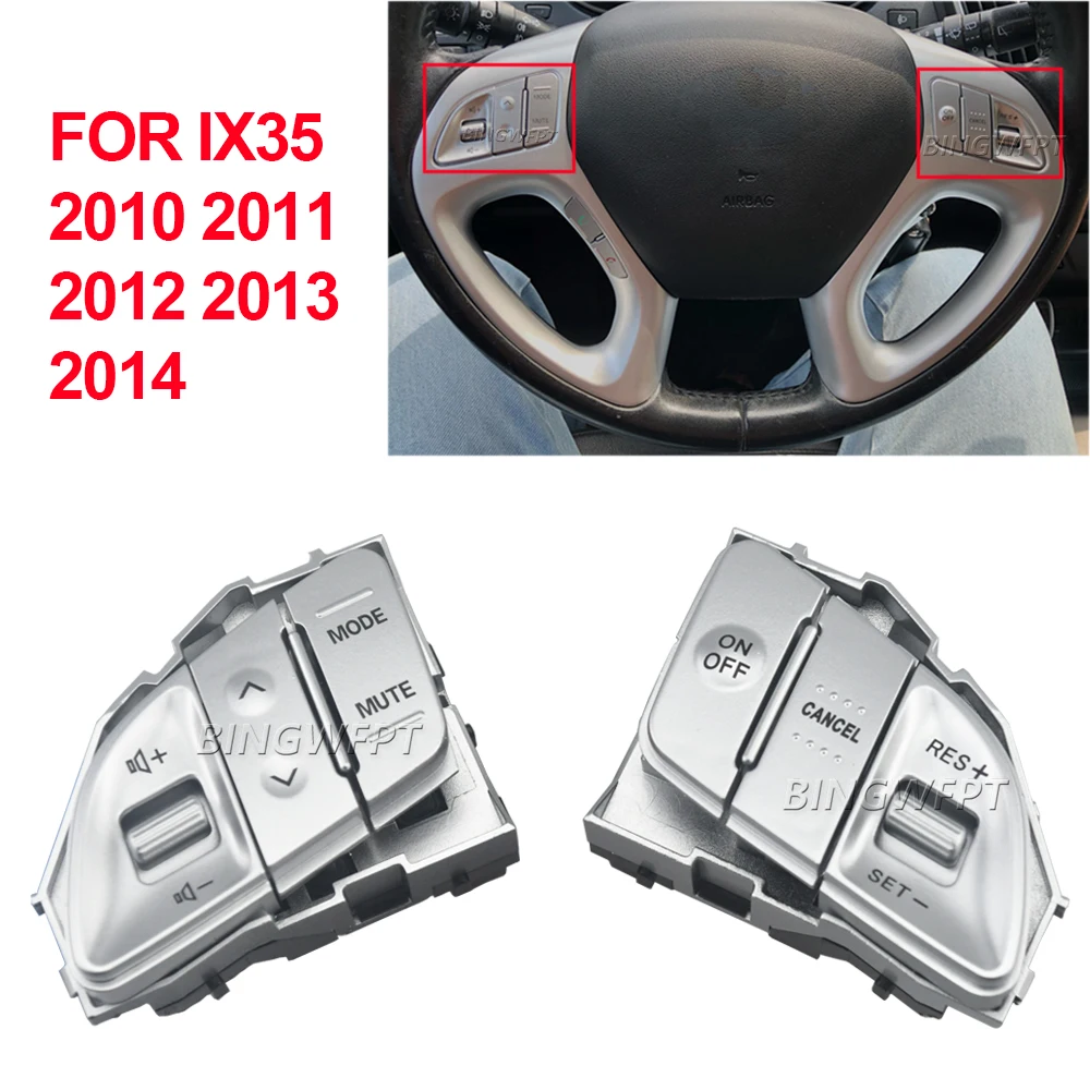 

New Volume Music Cruise Control Button Multifunction Steering Wheel Switch For Hyundai IX35 Tucson 2011-2015