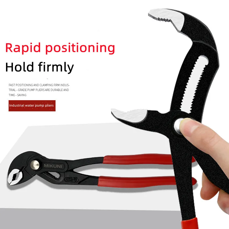 Pinze A Ganascia Sottile HUAQI Pinza Chiave Per Tubi HUAQI, Ganascia Sottile, Misure 8 10 12, Per Pompe Acqua E Idraulici Pinza Chiave Regolabile HUAQI Ganascia Sottile Idraulica - Foto 11