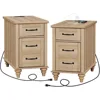 Set of 2, with Power outlets USB Ports for Living Room & Bedroom, Nightstands 1