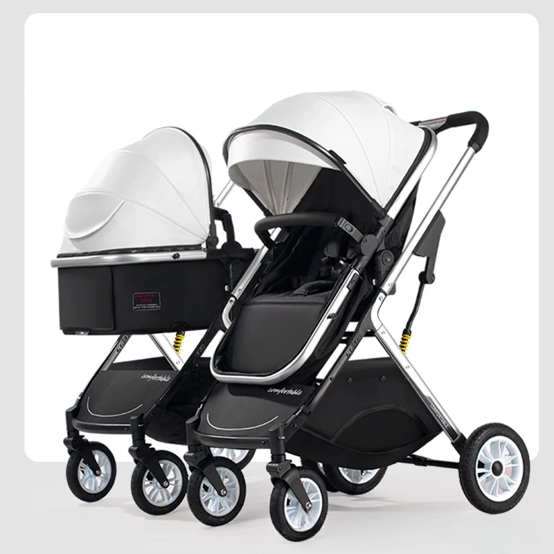 Baby stroller lightweight folding shock absorber detachable double children's carriage