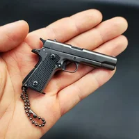 Csnoobs Alloy 1:3 Colt M1911 Pistol Miniature Model Assemblable Toy Gun Keychain Backpack Pendant Decoration Gift Toy Boy 2
