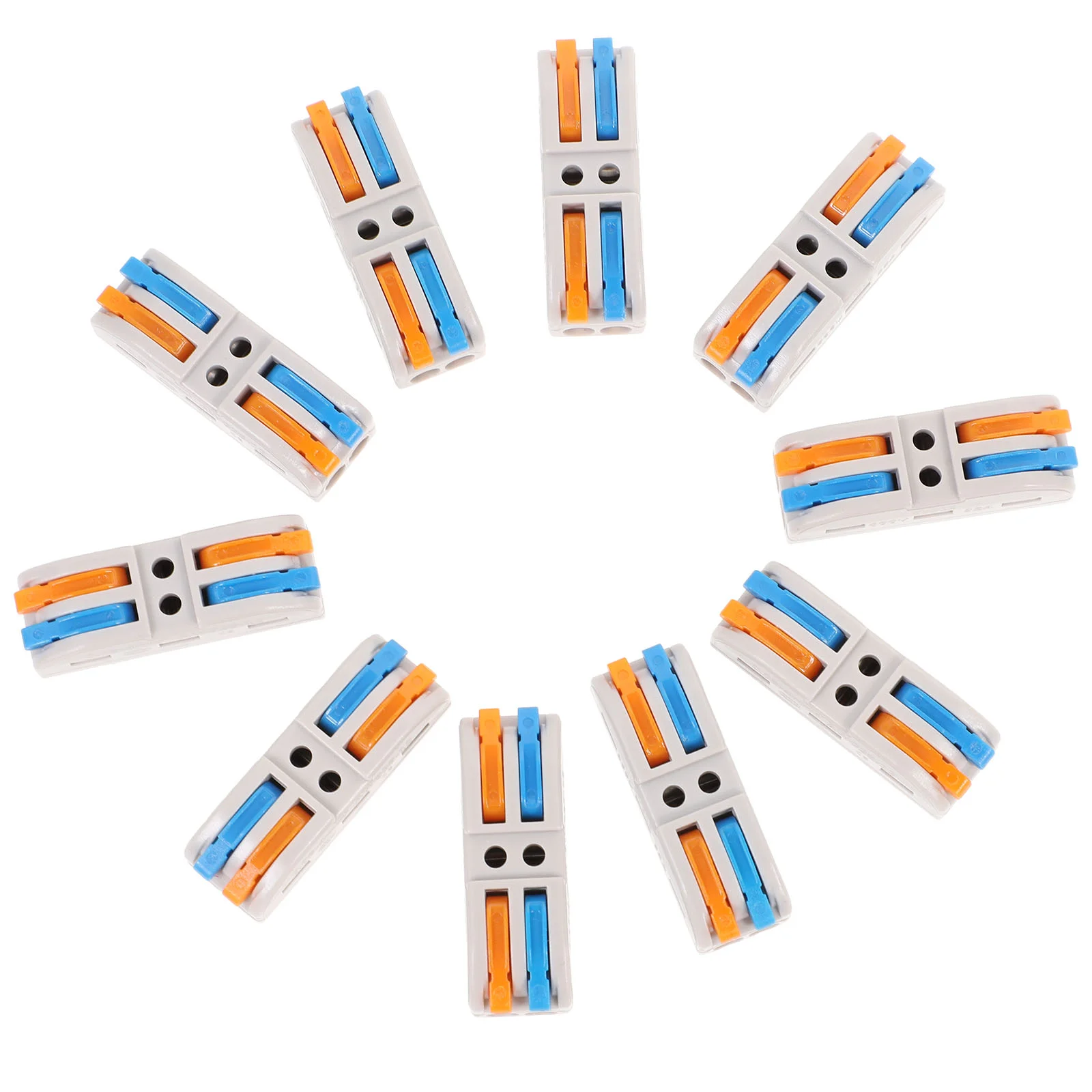 

10 Pcs Terminals Wire Connector Automotive Electric 2 Port Nylon Lever Nuts Connectors