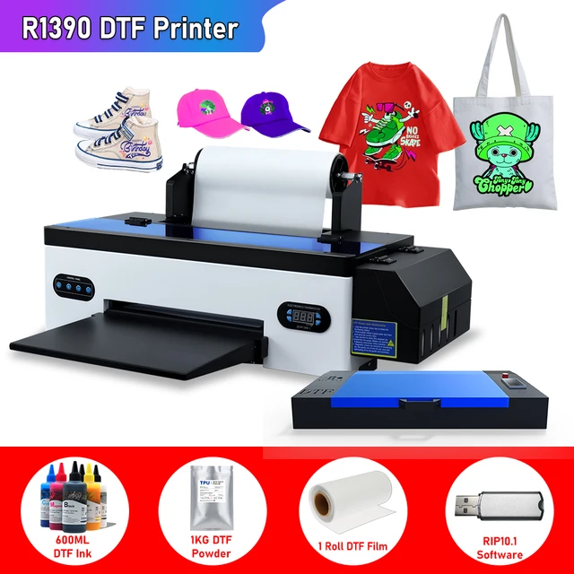 A3 DTF Printer impresora dtf A3 For Epson R1390 DTF Transfer Printer for  jeans hoodie T shirt printing machine with roll Feeder - AliExpress