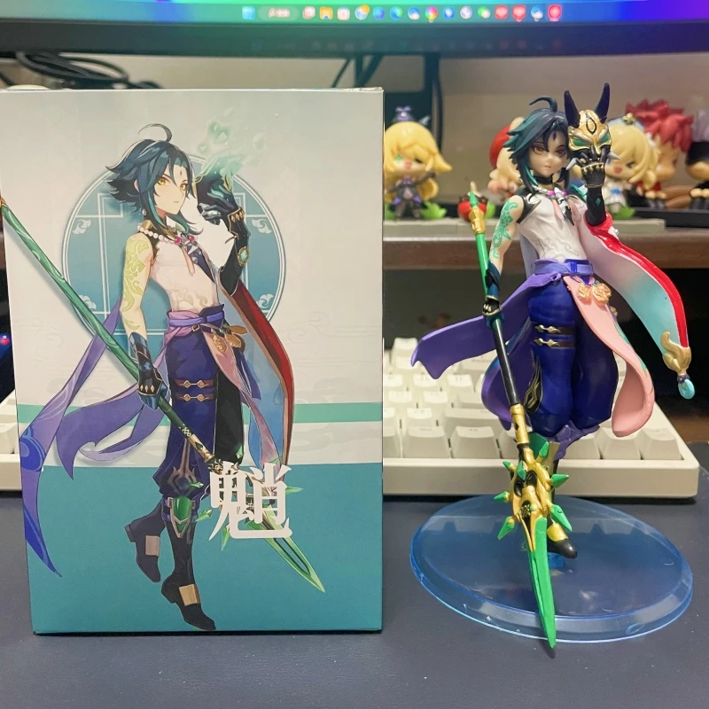 19cm Genshin Impact Xiao Vigilant Yaksha Anime Figure Genshin Impact Klee Action Figure Paimon