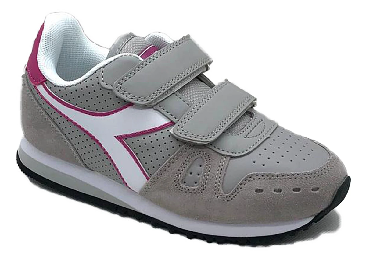 DiIADORA-zapatillas De Deporte C8217 Para Niña, Color Gris Con Logo, Rosa Y Blanco