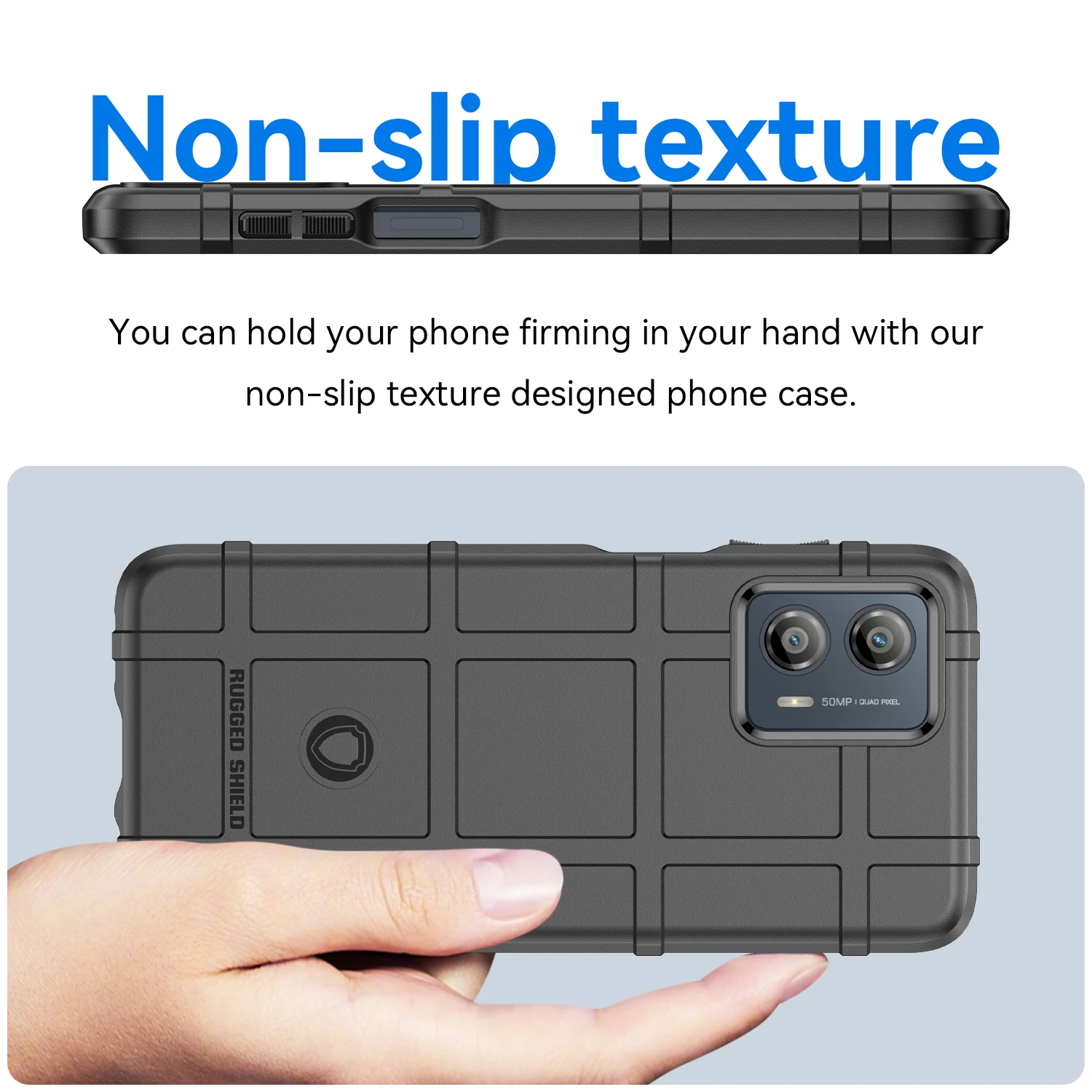 Durable Shockproof Rugged Shield Case with Soft TPU Back Cover