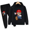 Kid Hooded Sportswear Pant Suit | Baby & Children Hoodie Set | Pokemon & Super Mario 2-Piece Outfit | Ages 2–14 3