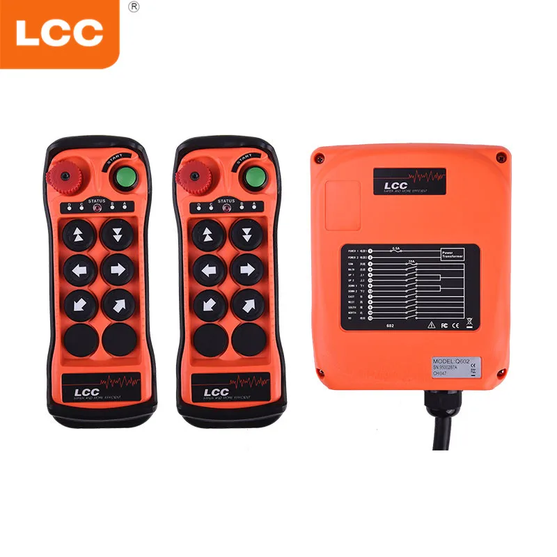 

Q602 2TX 1RX concrete pump crane radio wireless remote control switch
