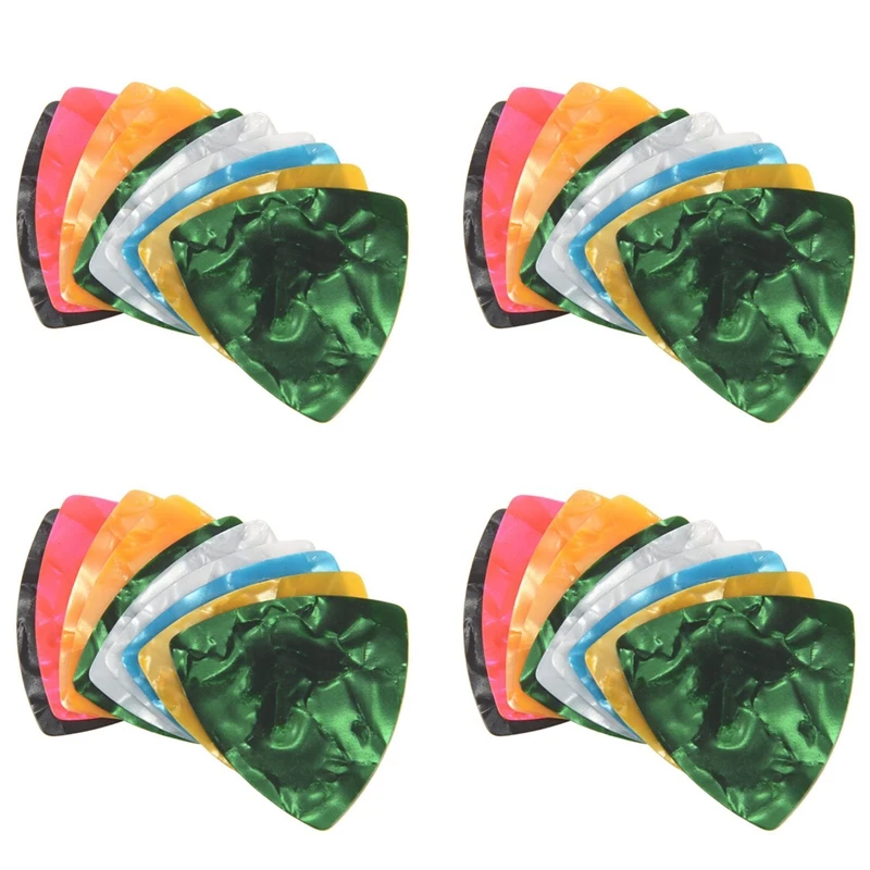 20 PCS Guitar Picks, 4 Different Thickness Colorful Guitar Pick Non