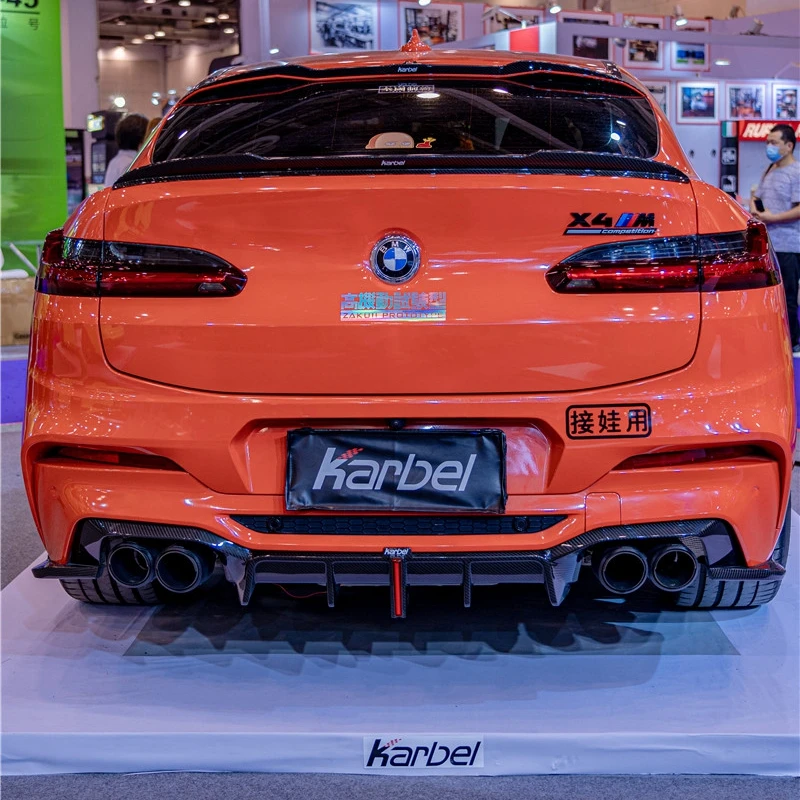 

Набор для BMW G02 F98 X4 M40i M40d, быстроспрессованный сухой Углеродный волокно, полный корпус, передний и задний диффузор для губ 18-20