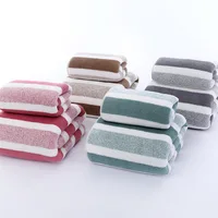Quick-Drying Striped Towel Set For Soft And Absorbent Bathroom Experience Bath Towel Or Hand Towel 6