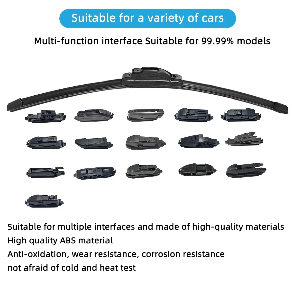 Universal Front Car Windshield Wiper Blades Double Layer Rubber Frameless Bracketless Brushes Accessories Windscreen Window car wiper blades