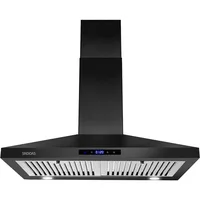Range Hood Black,Wall Mounted Range Hood 30 inches,Black Kitchen Hoods with Touch Controls,Stainless Steel Range Hood 1