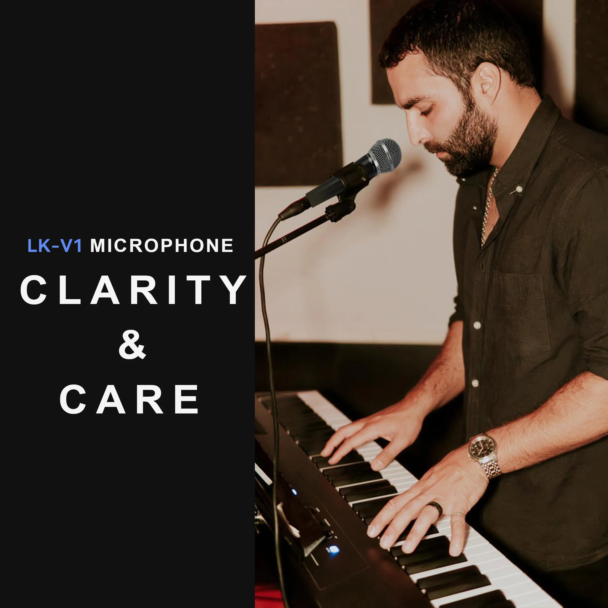 Lokchonk Dynamic Cardioid Vocal Microphone for Singing, Stage, Studio, and Karaoke