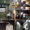 Motion Controlled Human Body Sensor LED Night Light Smart Battery Operated WC Bedside Lamp For Room Hallway Pathway Home Light 4