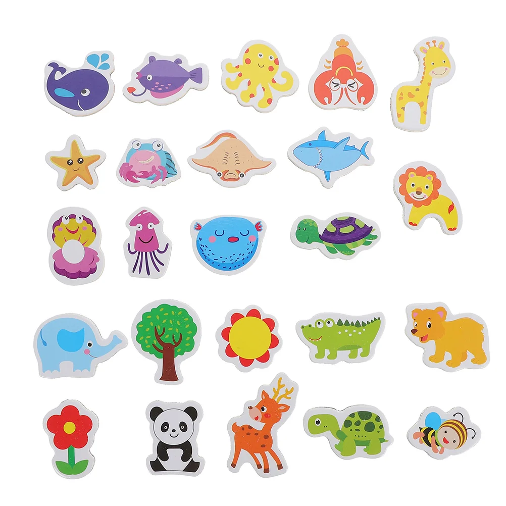 

48pcs Refrigerator Magnets Cartoon Animal Fridge Magnet Toddlers Learning Toys