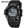 SANDA 326 New Arrival Electronic Digital Movement Luminous Led Display Dial Outdoor Sports Waterproof Men Wrist Watch 1