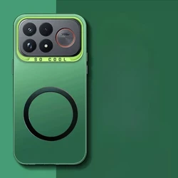 Magnetic Matte Hard Cover with Shockproof Protection for POCO F9 Pro (Green)