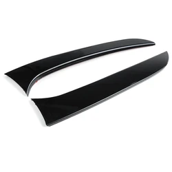 Aerodynamic Rear Side Window Canard Spoiler and Trunk Diffuser Splitter (Glossy Black)
