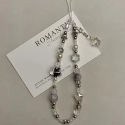 Star Charm Flower Bead Trendy Phone Strap and Bracelet (1)