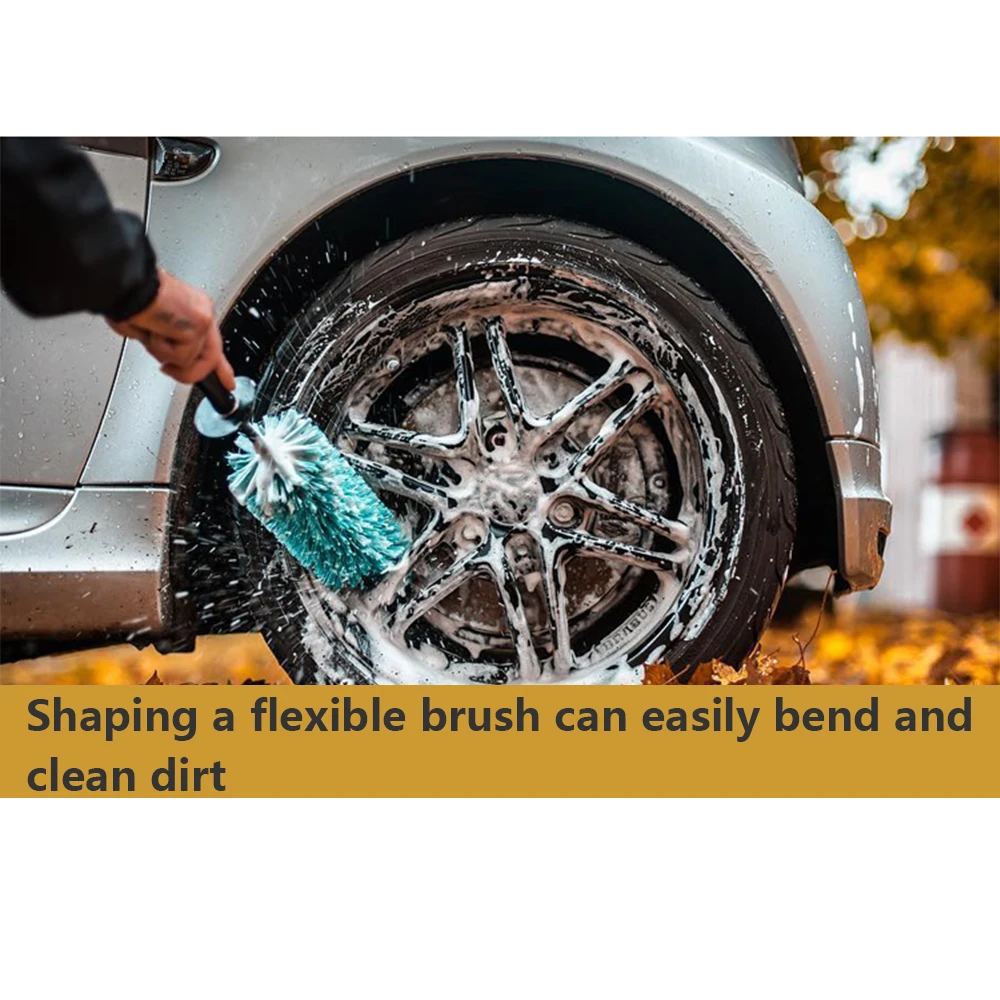 Car Cleaning Brush, Car Wheel Hub Cleaning Brush Wheel Rim Cleaner  Detailing Brush Cleaning Tool For Car Trunk Motorcycle Auto