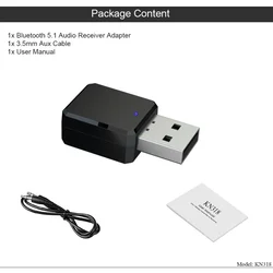 Bluetooth 5.1 Dual Output Wireless Car Audio Receiver & Hands - Free Adapter (Bluetooth 5.1)