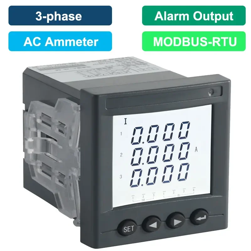 

Acrel Three-Phase Programmable Digital AC Current Panel Meter 45-65Hz LCD Display With Rs485 Modbus-RTU