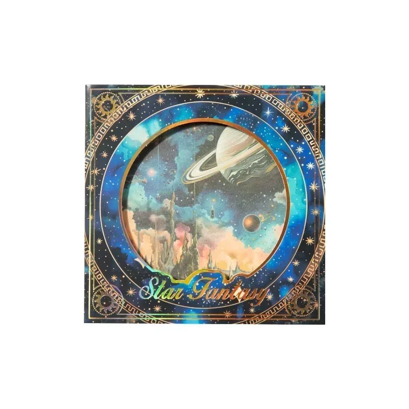 Material Paper Star Fantasy Base Moon Phase Writing Background Decoration Handbook Scrapbook Notebooks 13*11CM 30Pieces