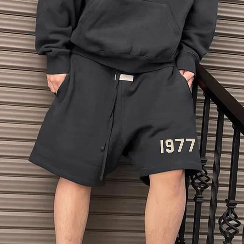 G9 Fear God Fog Eighth Season 1977 Vintage High Street Loose-fit Drawstring Shorts Skateboarding Pants For Men