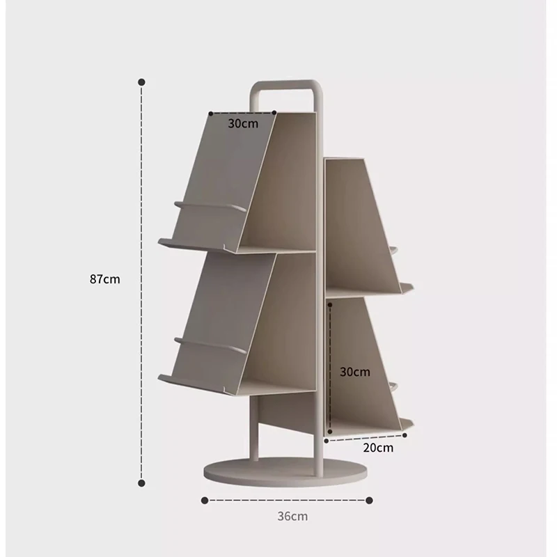 Minimalist Design Floor Bookshelf Home Newspaper Display Reading Storage Magazine Rack Sofa Side Table Creative Furniture FYMR