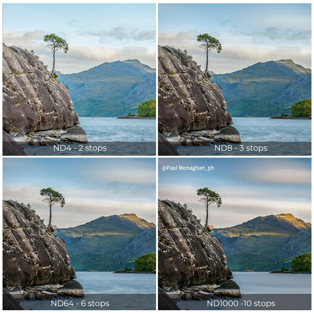 K&F Concept 4 In 1 ND Filter Set ND4 ND8 ND64 ND1000 Neutral Density Filter With Filter Bag 49mm 52mm 58mm 67mm 72mm 77mm 82mm 3