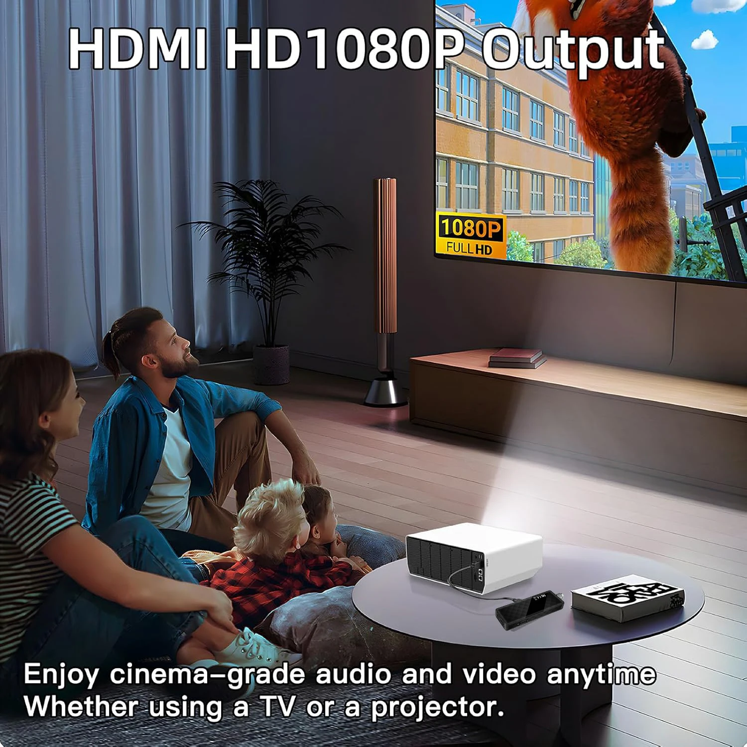 Digital Converter Box TV Receiver for TV,1080P ATSC tv Tuner Box with hdmi Output Hidden Behind TV,with 2-in-1 Remote - 5