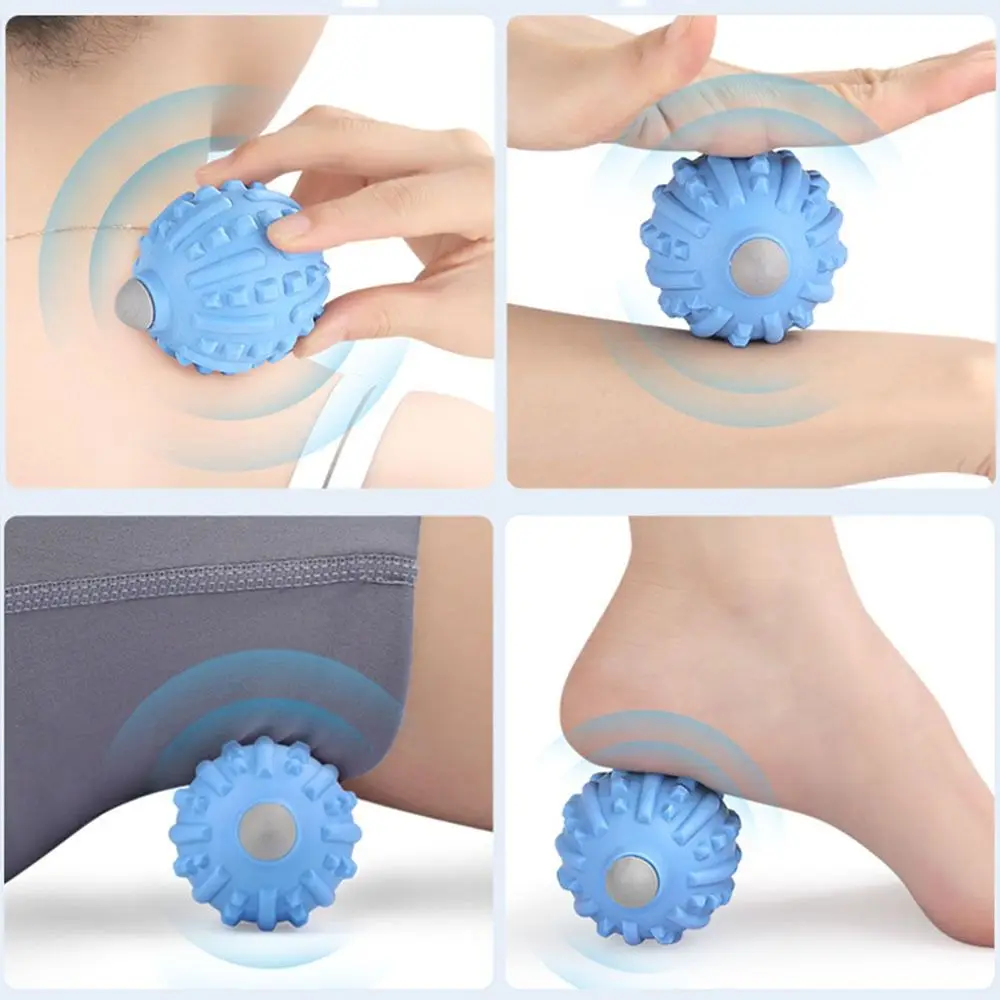 

Vibration Fitness Electric Fascia Ball Foot Reflexology TPR Plastic Soft Adhesive Solid Fascia Ball Massage Muscle Relaxer