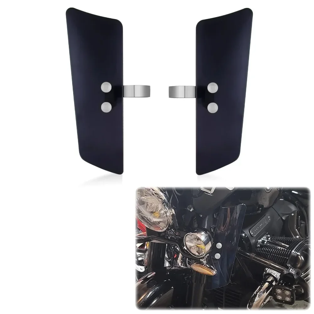 HDBUBALUS Front Fork Mount Wind Deflectors Compatible With 1995-2020 Harley Electra Glide Road King Street Glide 1 Pair - View #12