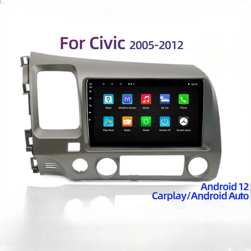 

Car Multimedia Player Voice Carplay Car Radio for Honda Civic 2005-2012 Multimedia Video Player Android Auto GPS 2 Din Autor