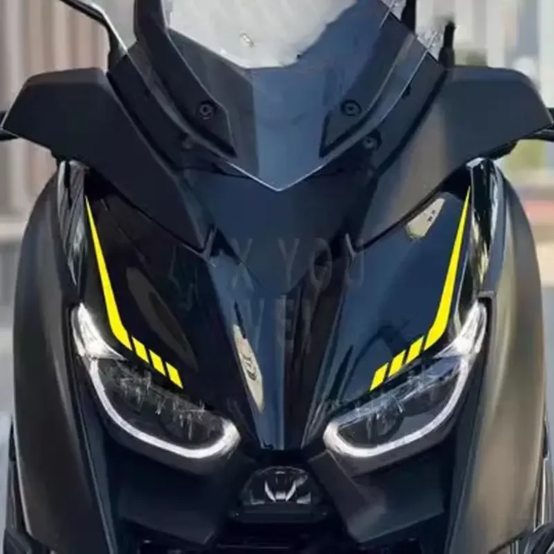 

Universal for Yamaha XMAX300 sticker motorcycle light eyebrow decal front line car sticker plate flower