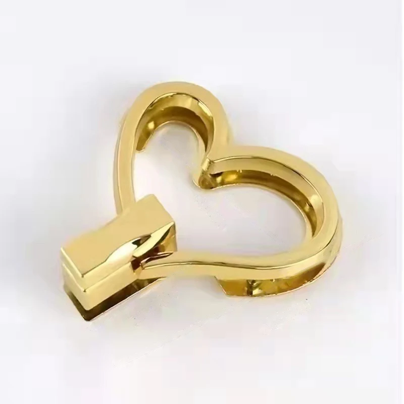 

1PC Fashion Heart Shape Bag Lock Clasp Switch Lock Buckle Metal Turn Lock Buckles For DIY Handbag Bag Accessories