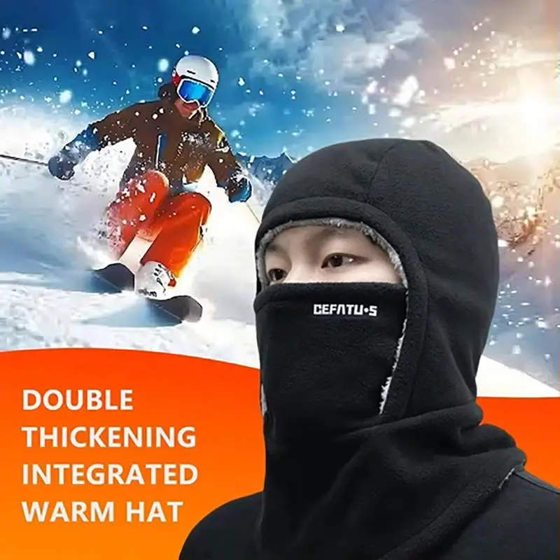 Warme Fleece-Reit-Vollgesichtsmasken-Abdeckungen, Outdoor-Sturmhaube, Fahrradkappe, Motorrad-Ski-Gesichtsmaske, warme, winddichte Abdeckung, Hut – Detail 22