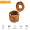 Round Rattan Tissue Box Vine Roll Holder Toilet Paper Cover Dispenser For Barthroom,Home,Hotel And Office 4