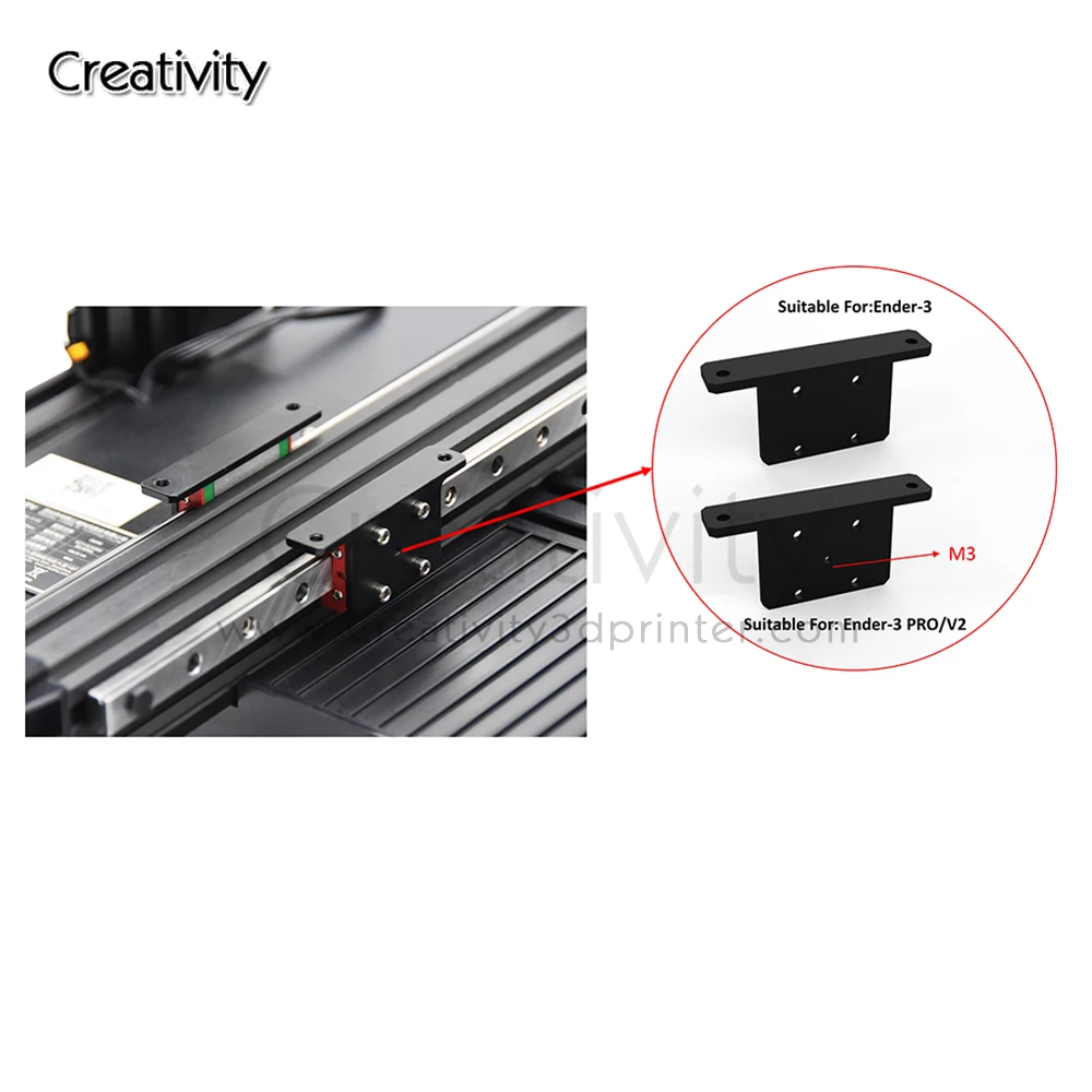 Impressora 3d Atualização Kit Rail Linear Ender v2 Ender3 Pro Dual Mgn12h 300 mm Rail Conjunto Acessórios - Imagem 5