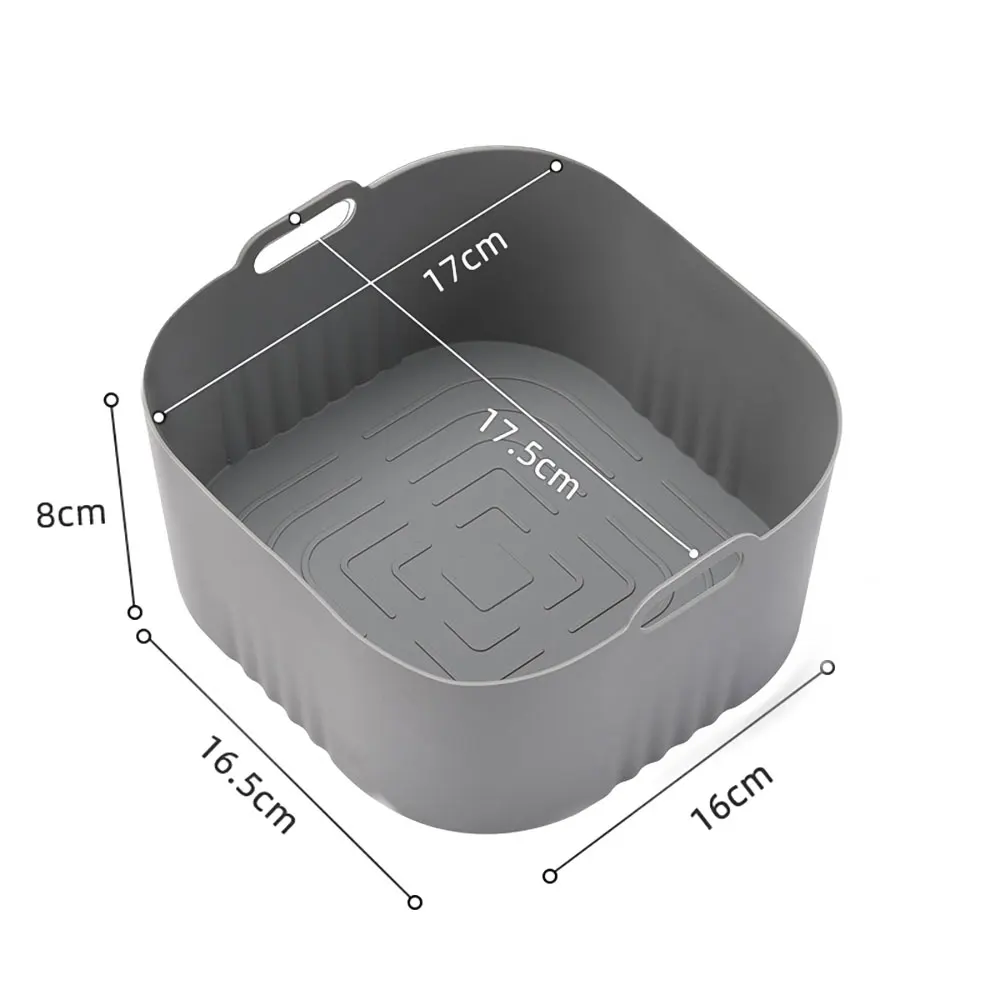 Air Fryer Silicone Basket 1-2Pcs 17.5cm/6.89in Air Fryer Silicone Basket Mould for 4-5L Airfryer for Philips HD9252 HD9200 HD9255