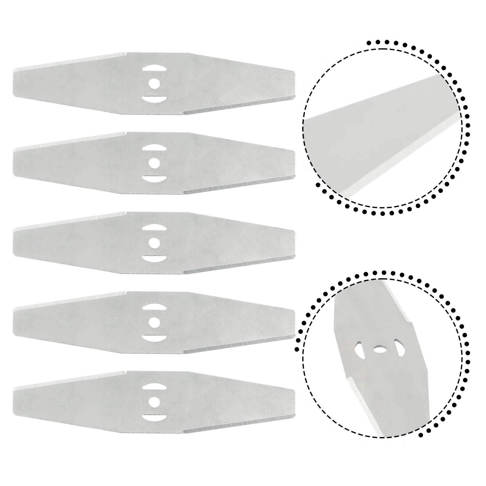 

Trimmer Lawn Mower Blade Tool 5 Pcs Accessories Fittings Garden Grass String Head Length 150mm Replacement Saw