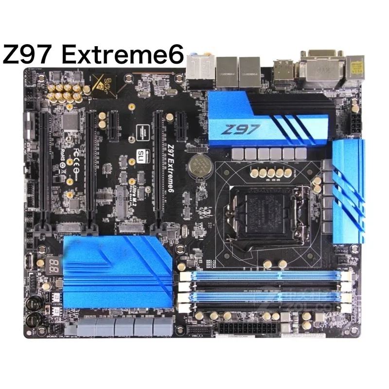 Per La Scheda Madre Asrock Z97 Extreme6 32Gb Lga 1150 Scheda Madre Ddr3 Atx Testata Al 100% Ok Completamente Funzionante Spedizione Gratuita