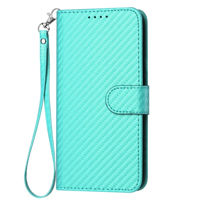 Premium Carbon Fiber Leather Magnetic Stand Wallet Case