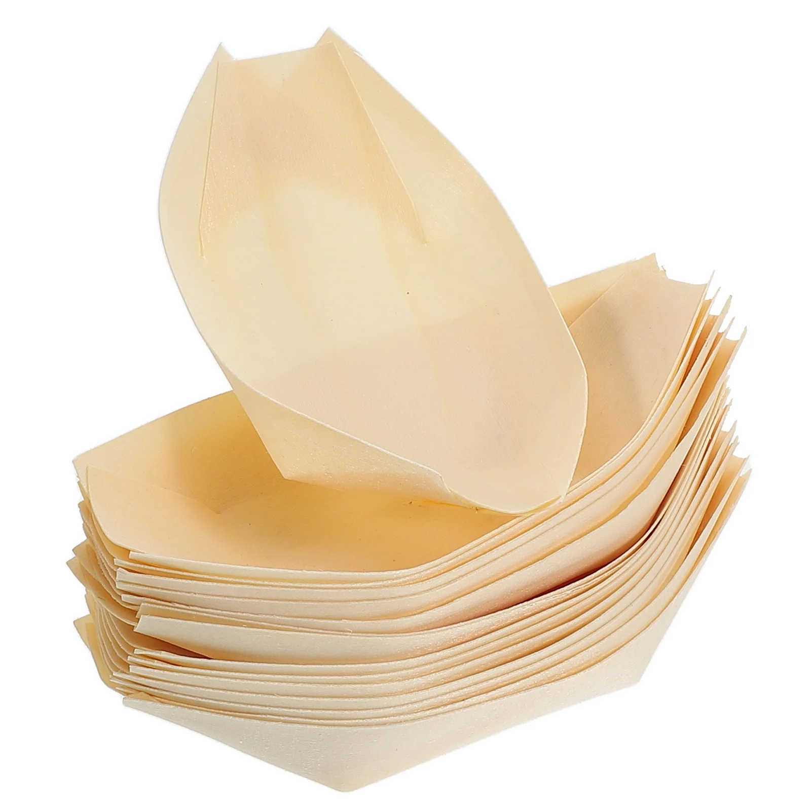 Boat Shaped Food Packaging Box Kraft Paper Trays Commercial Snacks Fries BBQ Material Catering Events Restaurants