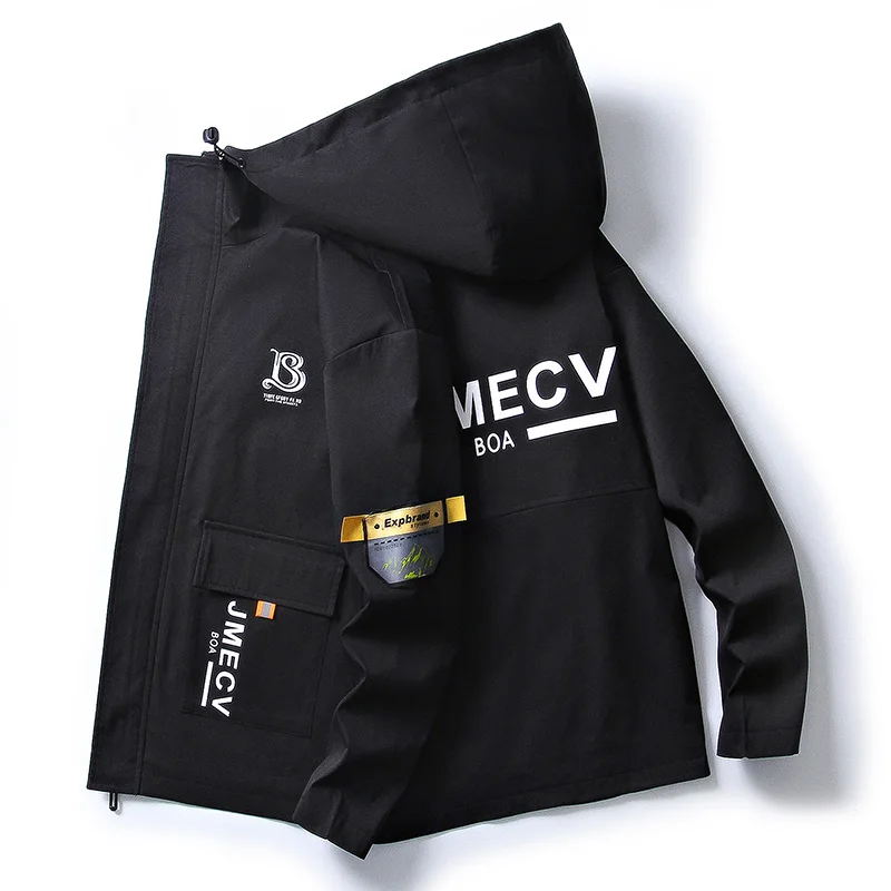 

Куртка мужская демисезонная, Модная Тонкая Повседневная Уличная одежда, короткая ветровка в Корейском стиле