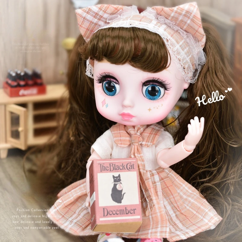 

30cm BJD Doll Moveable Joint Dolls Long Hair 3D Big Eyes Bjd 1/6 Little Girl Exquisite Dress Up Make Up Toys Girls Gift Dolls