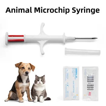 100 unidades de microchip + jeringa para perros, gatos, vacas y otros animales.