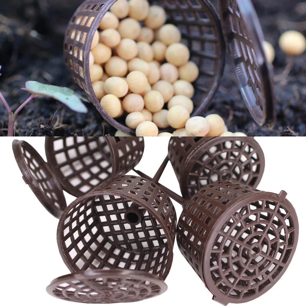Durable Bonsai Fertilizer Box Mini Automatic Planting Basket Slow Release Fertilization Container w/ Cover Portable Nursery Pot